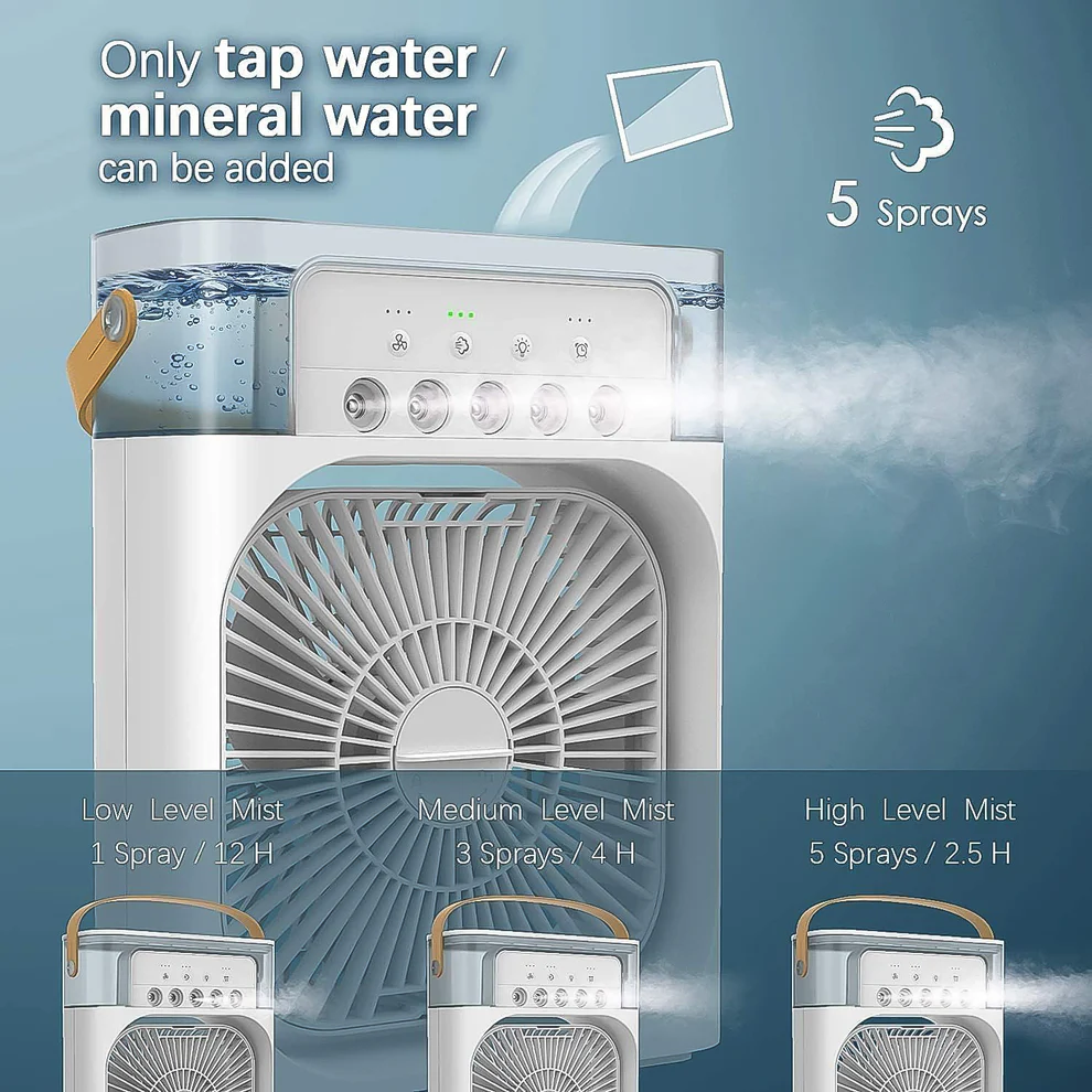 Portable Air Conditioner Fan With 7 Color Changing Light - Image 6