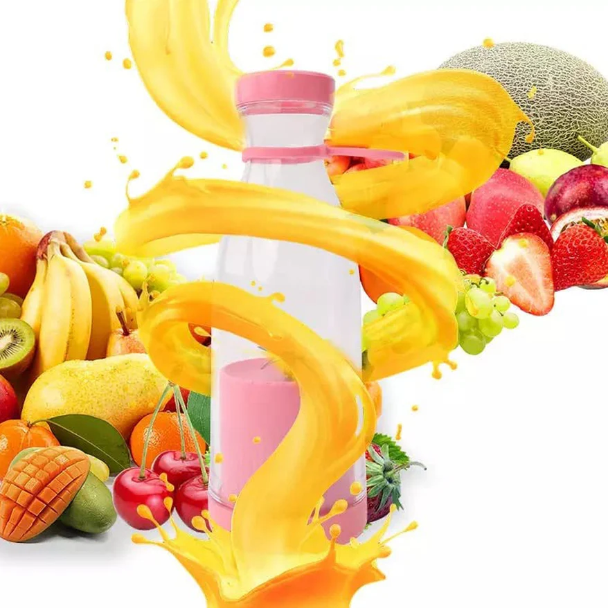 Portable Bottle Blender For Smoothie 420 ML Multicolor - Image 3