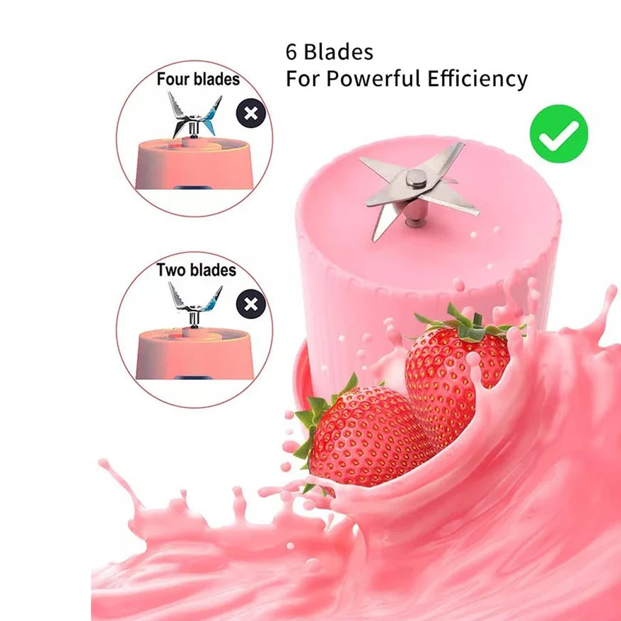 Portable Bottle Blender For Smoothie 420 ML Multicolor - Image 8